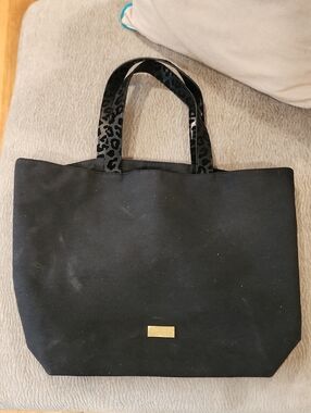 Black Tote with Velvet Leopard-Print Handles From JIMMY CHOO Perfume Promo